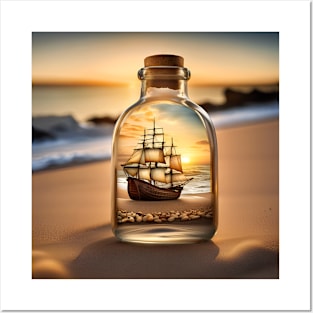 Ship in a Bottle Posters and Art